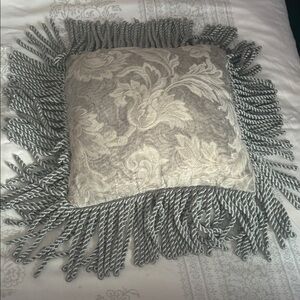 Elegant Decorative Pillow with Fringe